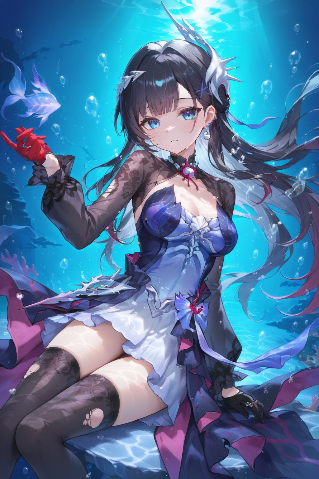 underwater,  underwater,  upper body on Tensor.Art
