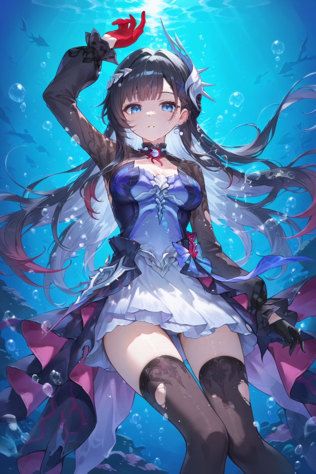 underwater,  underwater,  upper body on Tensor.Art