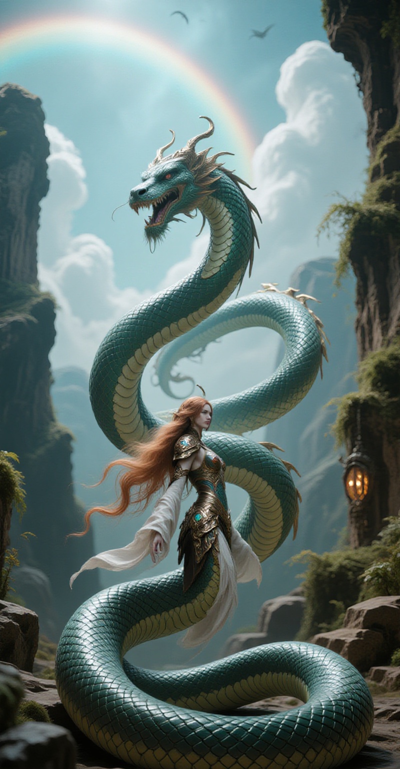 Ultra-realistic cinematic,  Monster Hunter In-Game Environment,  Featuring Lamia on Tensor.Art