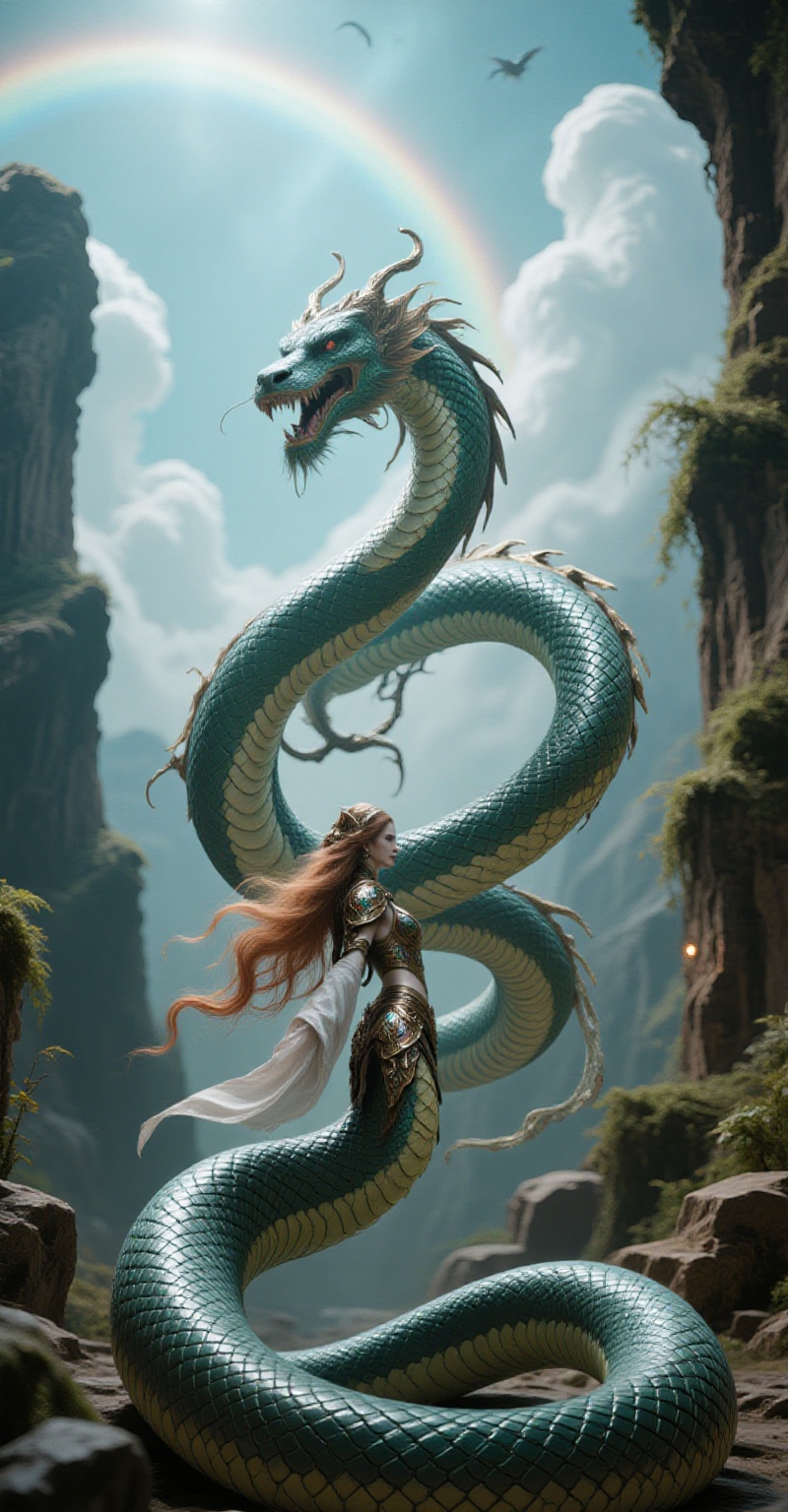 Ultra-realistic cinematic,  Monster Hunter In-Game Environment,  Featuring Lamia on Tensor.Art