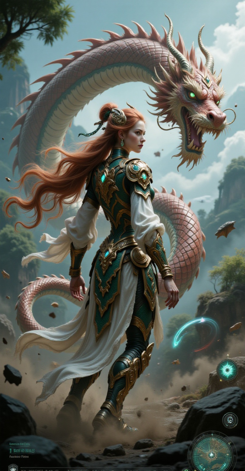 Ultra-realistic cinematic,  Monster Hunter In-Game Environment,  Featuring Lamia on Tensor.Art