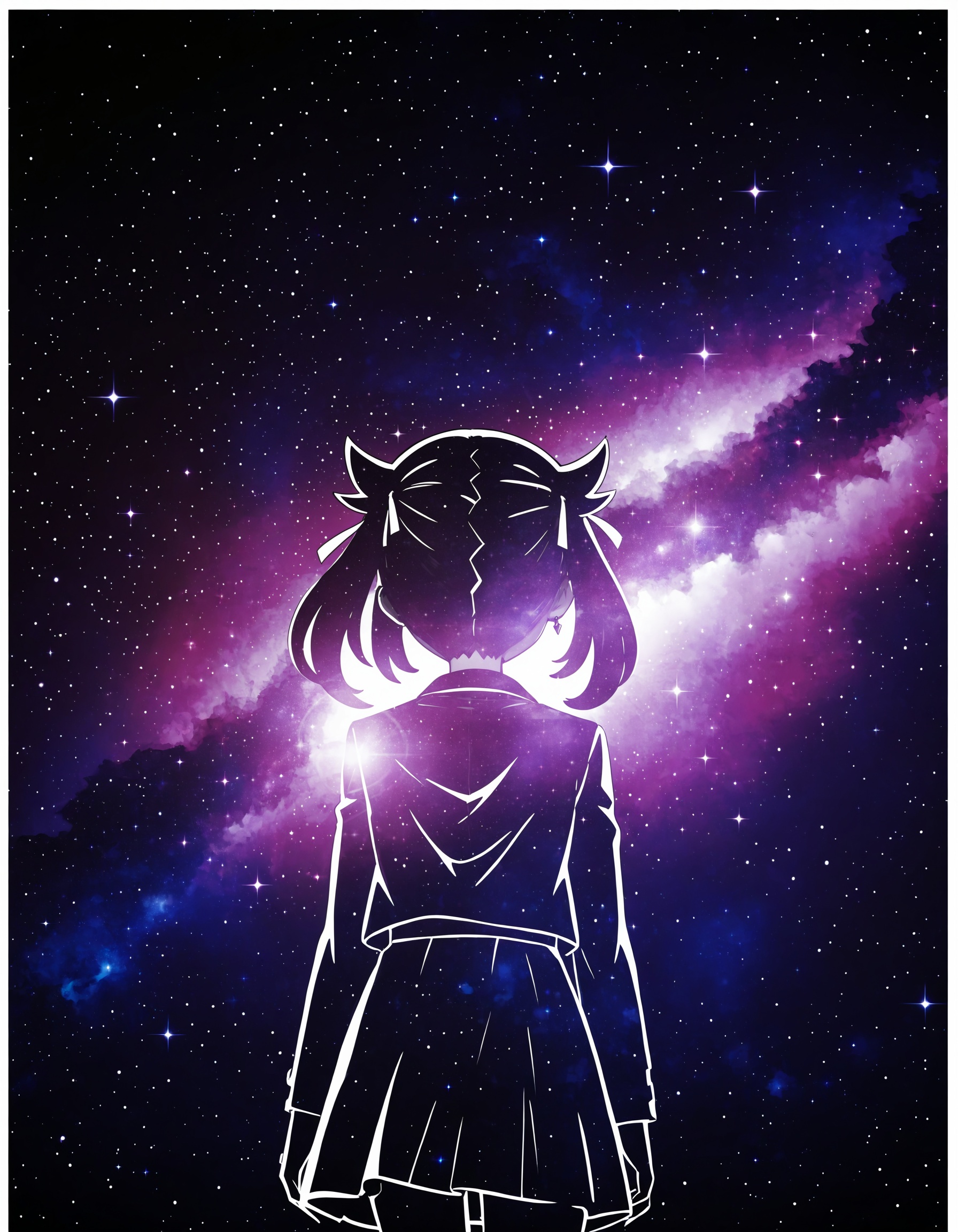 galaxy_style,  abstract,  monochrome on Tensor.Art