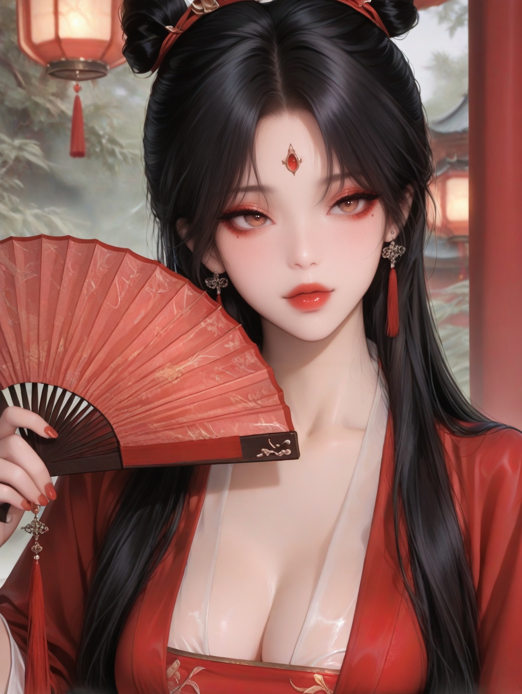 1girl,  solo,  black hair on Tensor.Art