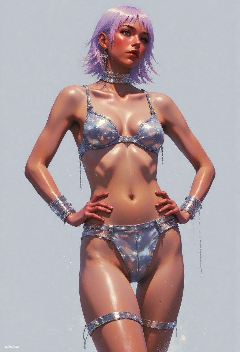 Extradimensional sex,  Hypersexualized,  gravity-defying breasts on Tensor.Art