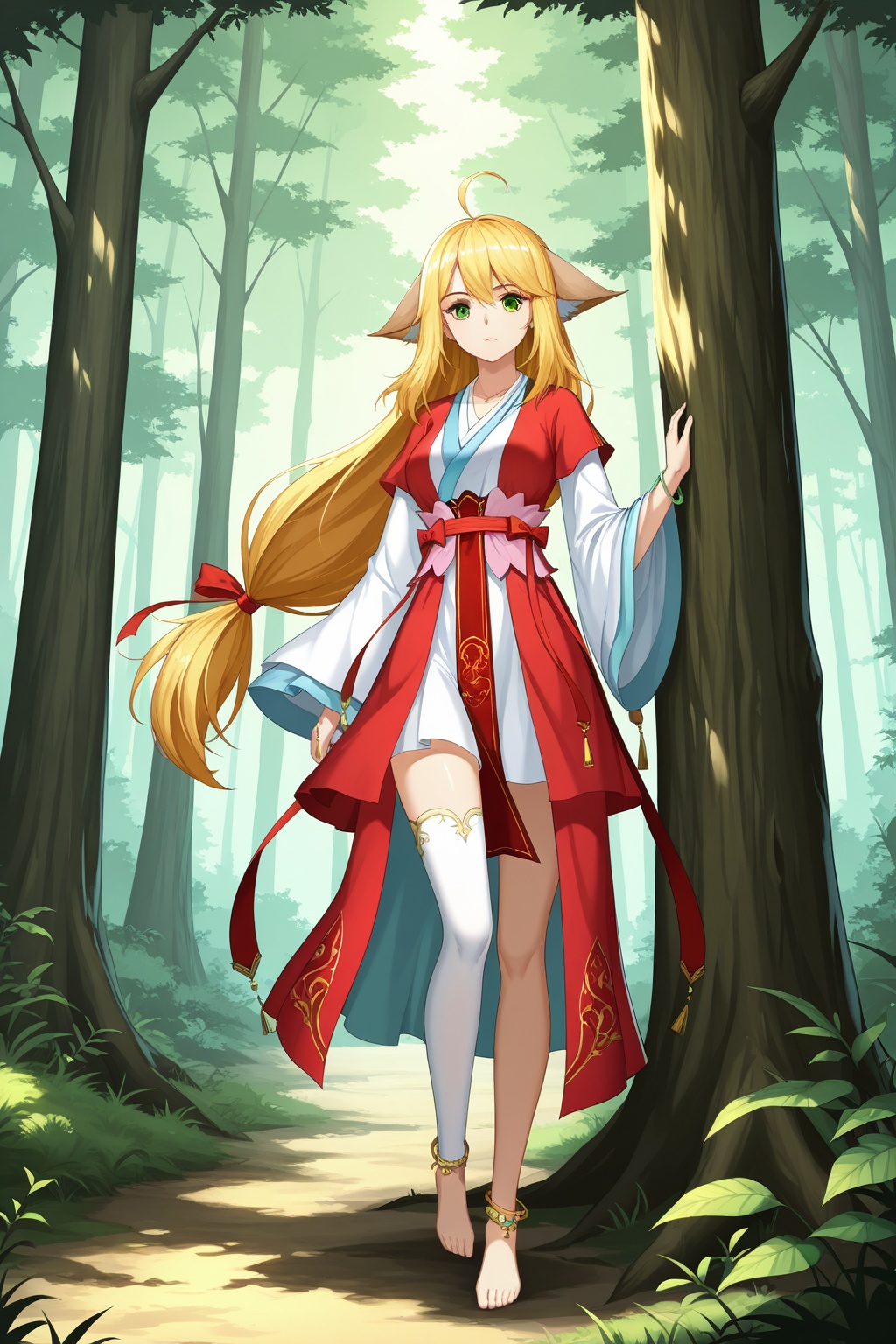 Forest,  Forest,  Thigh exposed on Tensor.Art