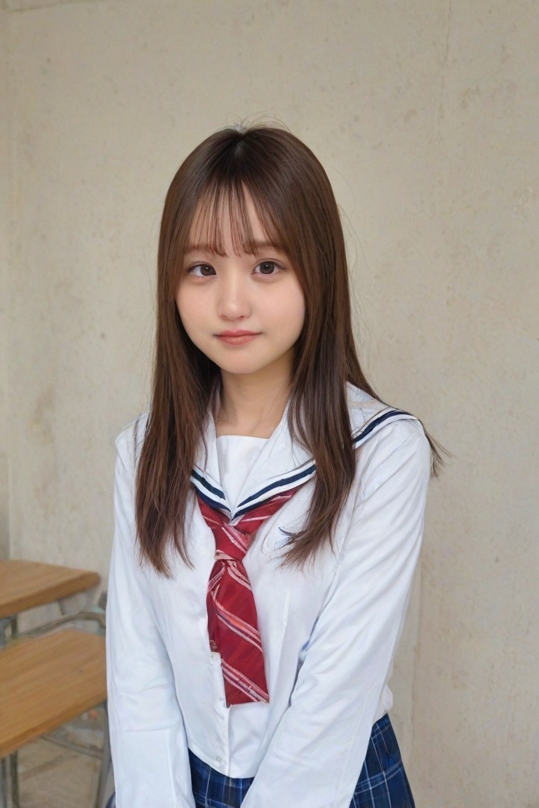 1girl,  solo,  Japanese high school girl on Tensor.Art