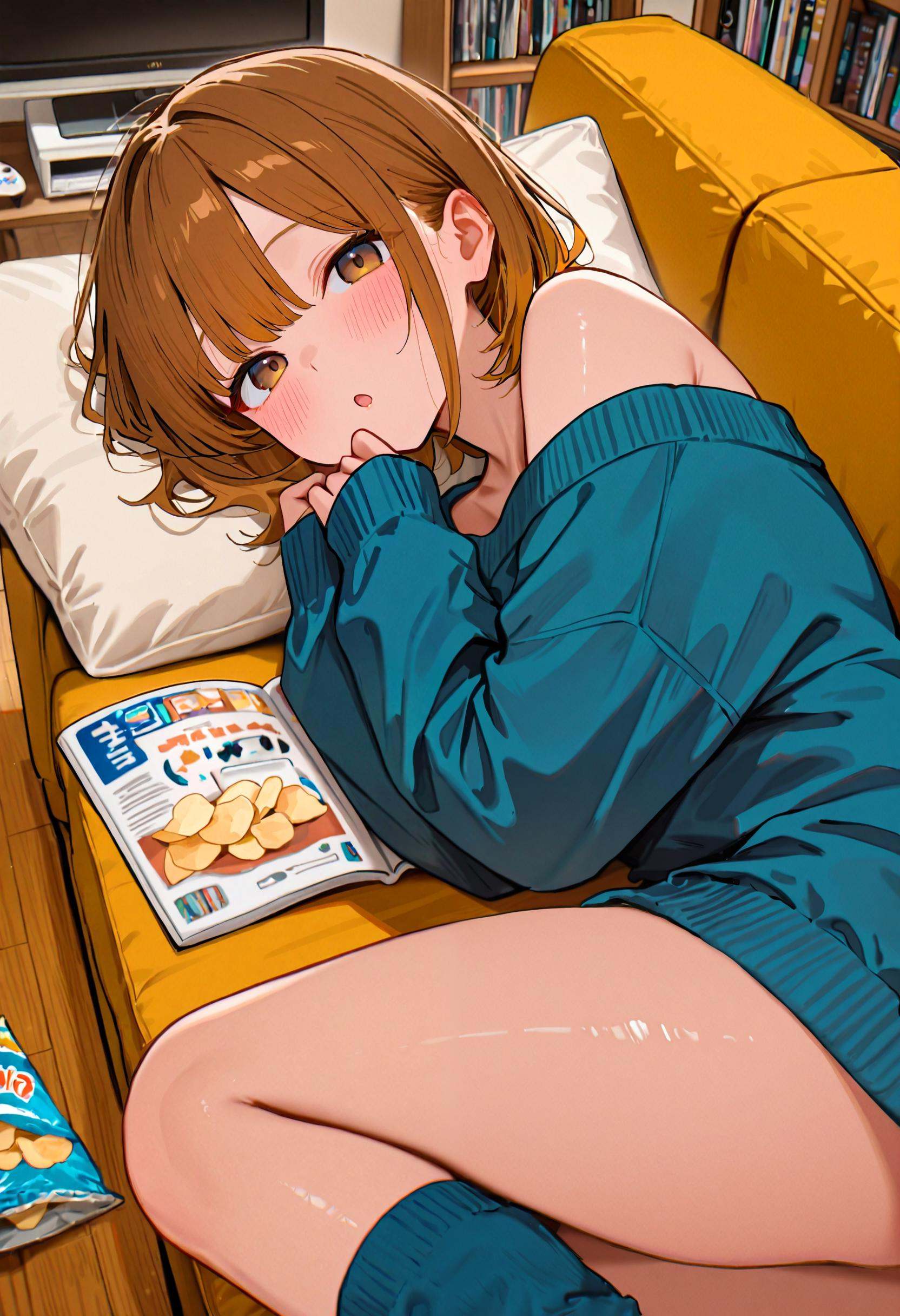 YW9za,  1girl,  brown hair on Tensor.Art