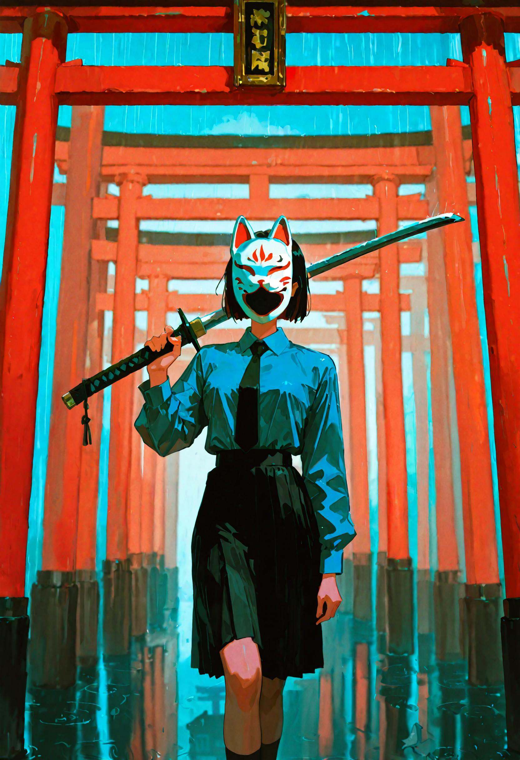OTZZK,  torii,  1girl on Tensor.Art