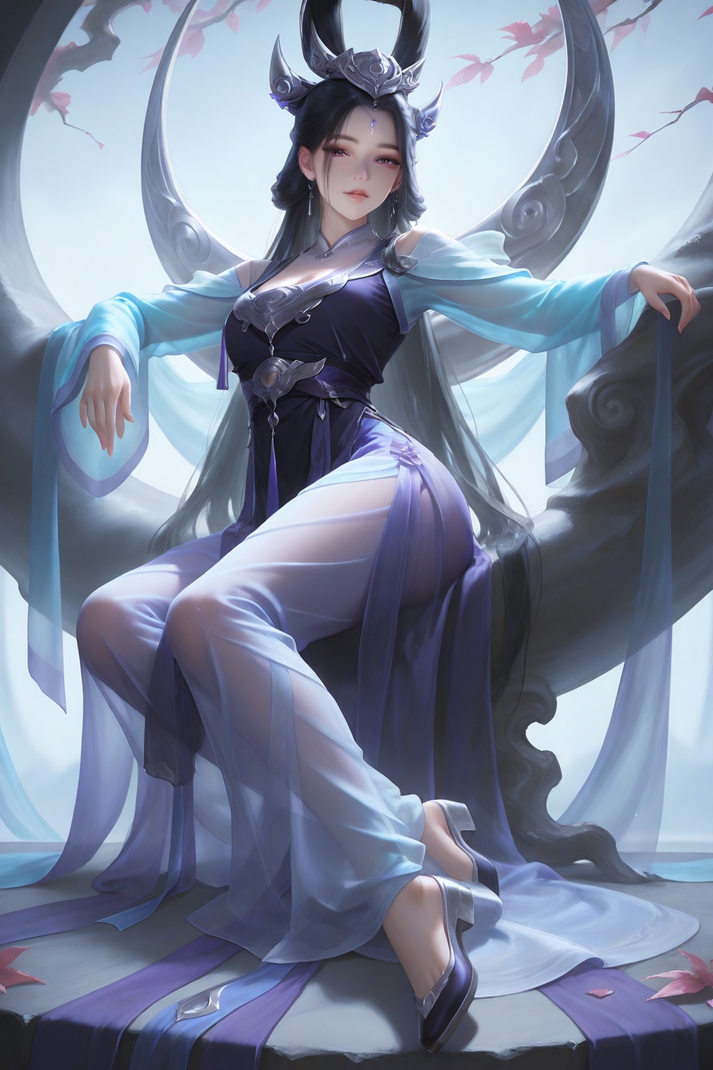 1girl,  black hair,  solo on Tensor.Art