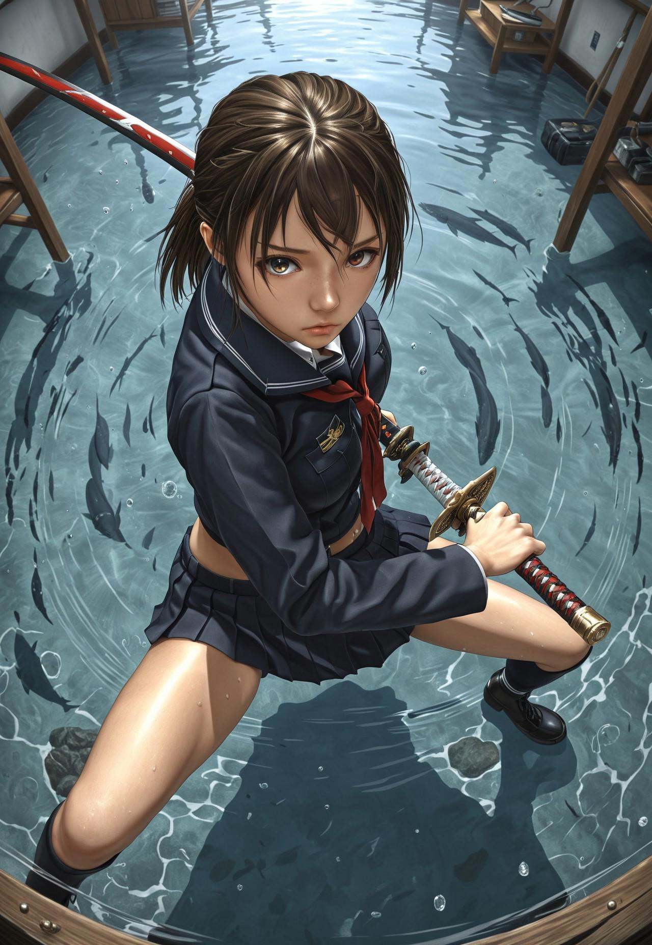 realistic,  1girl,  medium breasts on Tensor.Art