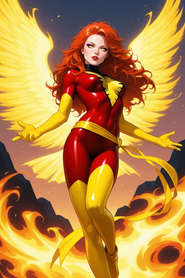 DarkPhoenix,  1girl,  solo on Tensor.Art