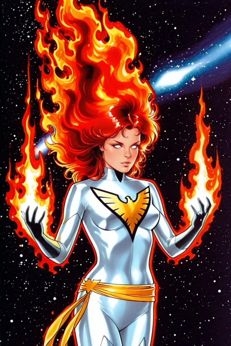 WhitePhoenix,  1girl,  space on Tensor.Art