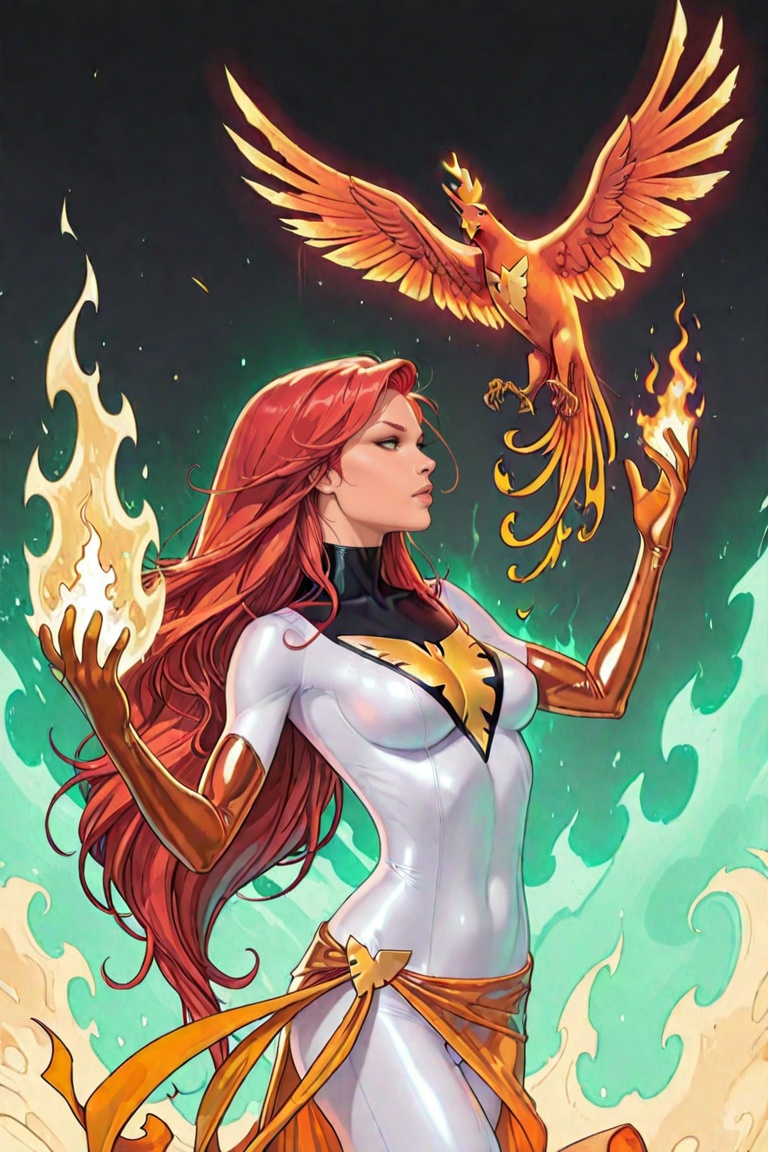 WhitePhoenix,  1girl,  long hair on Tensor.Art