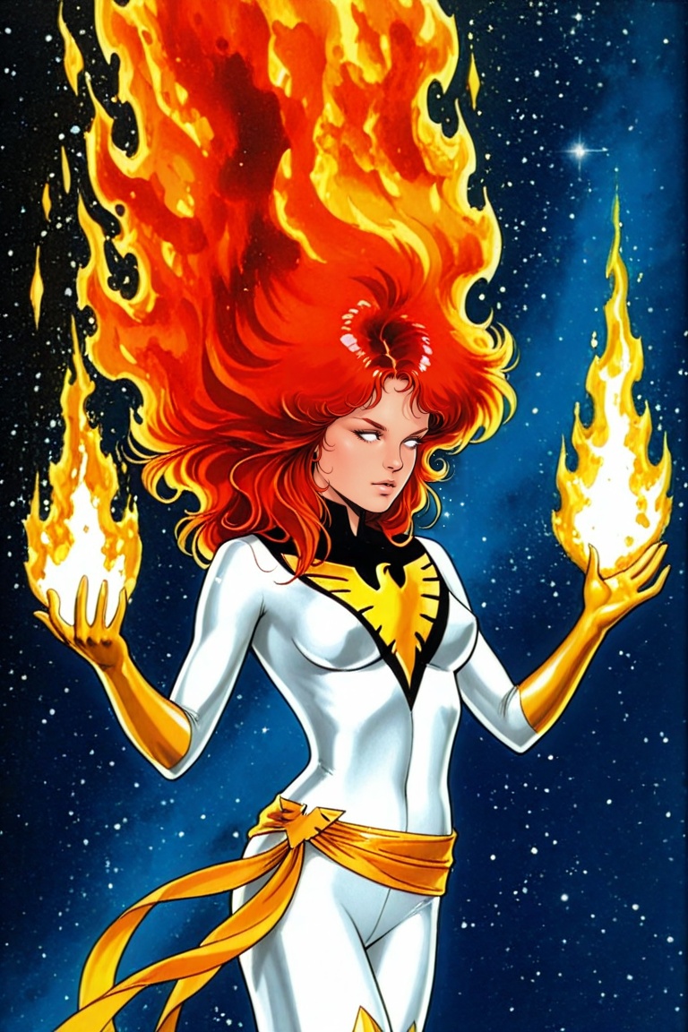 WhitePhoenix,  1girl,  space on Tensor.Art