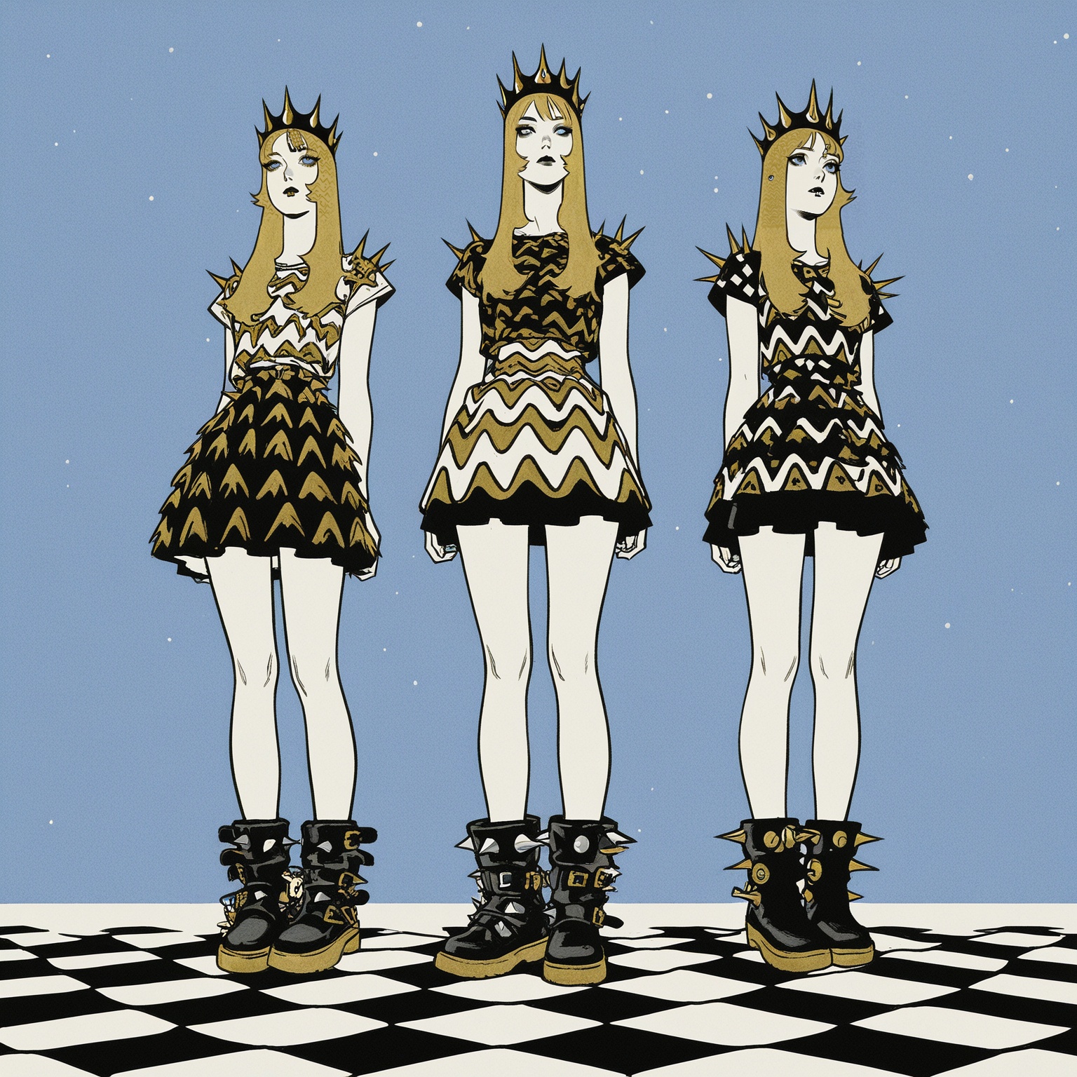 cz3schk,  3girls,  blue eyes on Tensor.Art