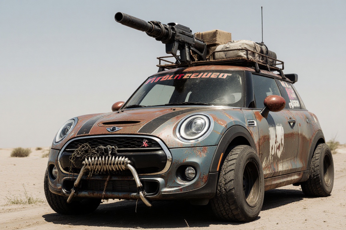 mini cooper ,  sandy shores,  crossout on Tensor.Art