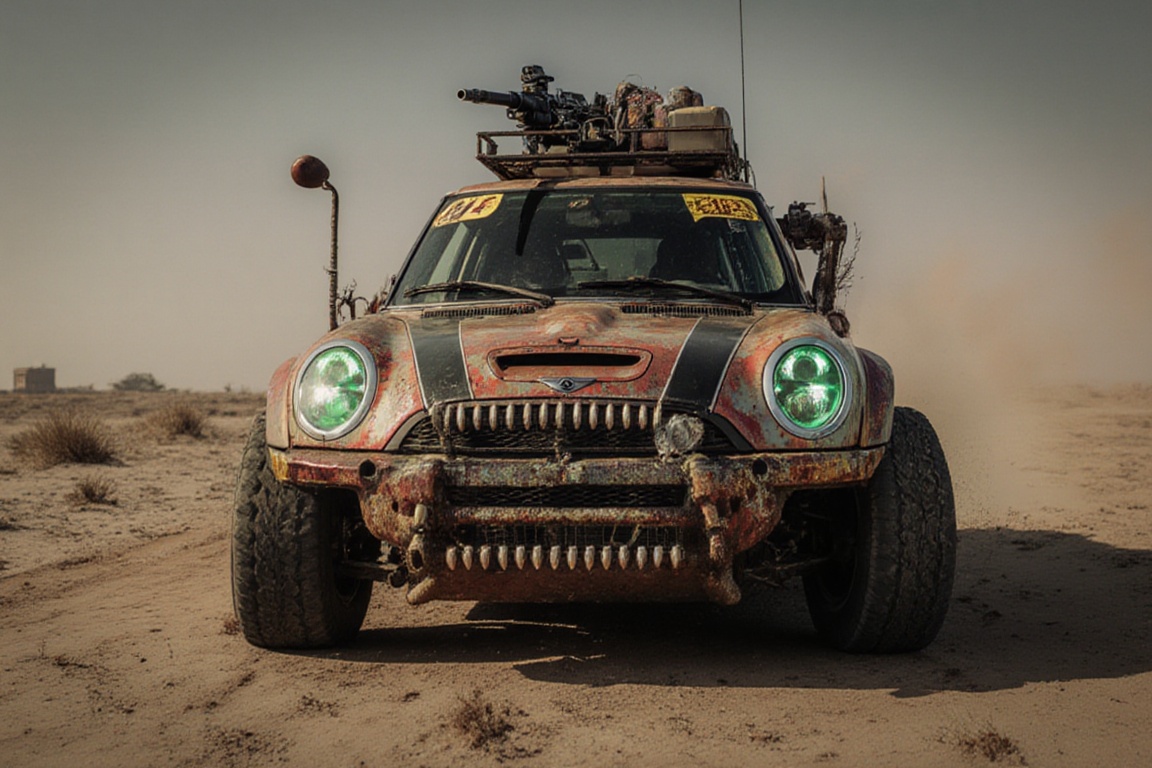 mini cooper ,  sandy shores,  crossout on Tensor.Art