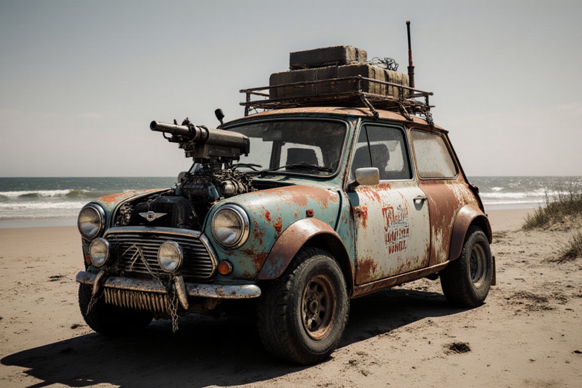 mini cooper ,  sandy shores,  crossout on Tensor.Art