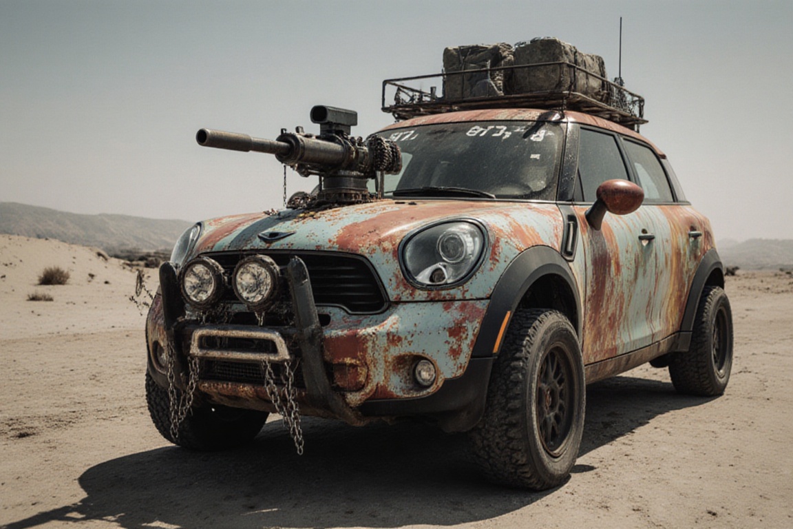 mini cooper ,  sandy shores,  crossout on Tensor.Art
