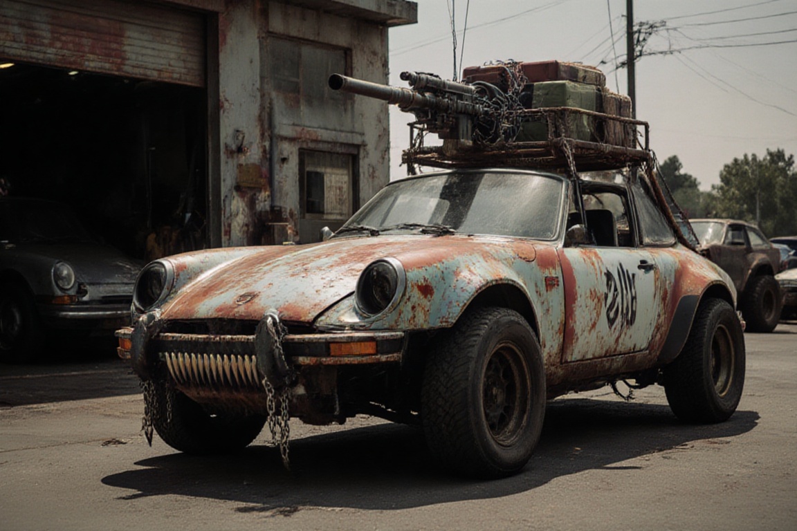 masda miata,  automaticaly **** machinegun on the roof,  sunday on Tensor.Art