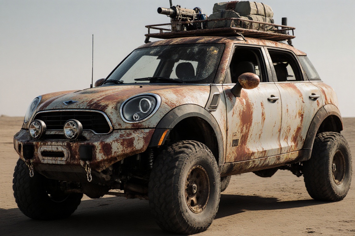 mini cooper ,  sandy shores,  crossout on Tensor.Art