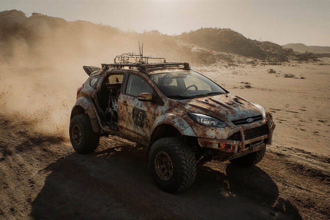Ford focus wagon,  sandy shores,  crossout on Tensor.Art