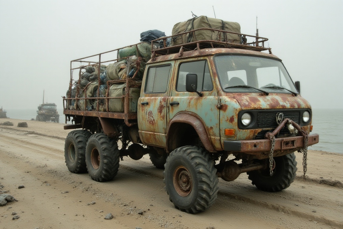 dried ocean floor,  sand,  crossout on Tensor.Art