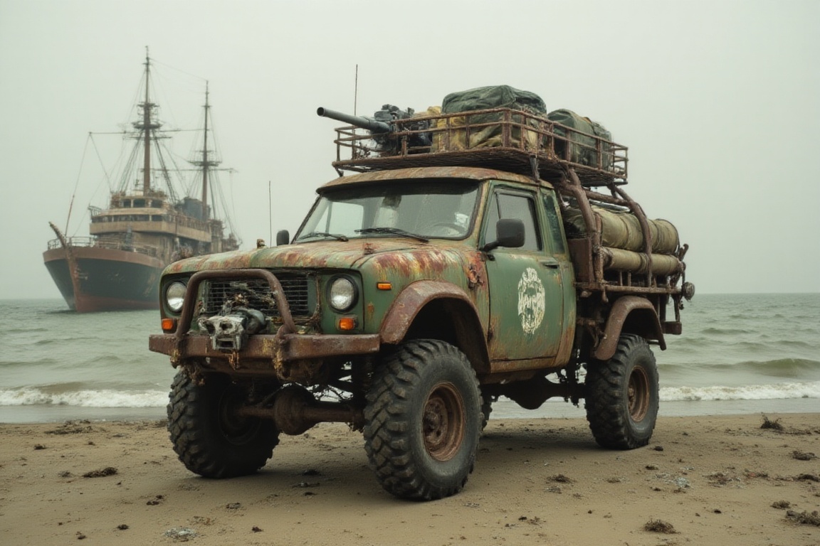 dried ocean floor,  sand,  crossout on Tensor.Art