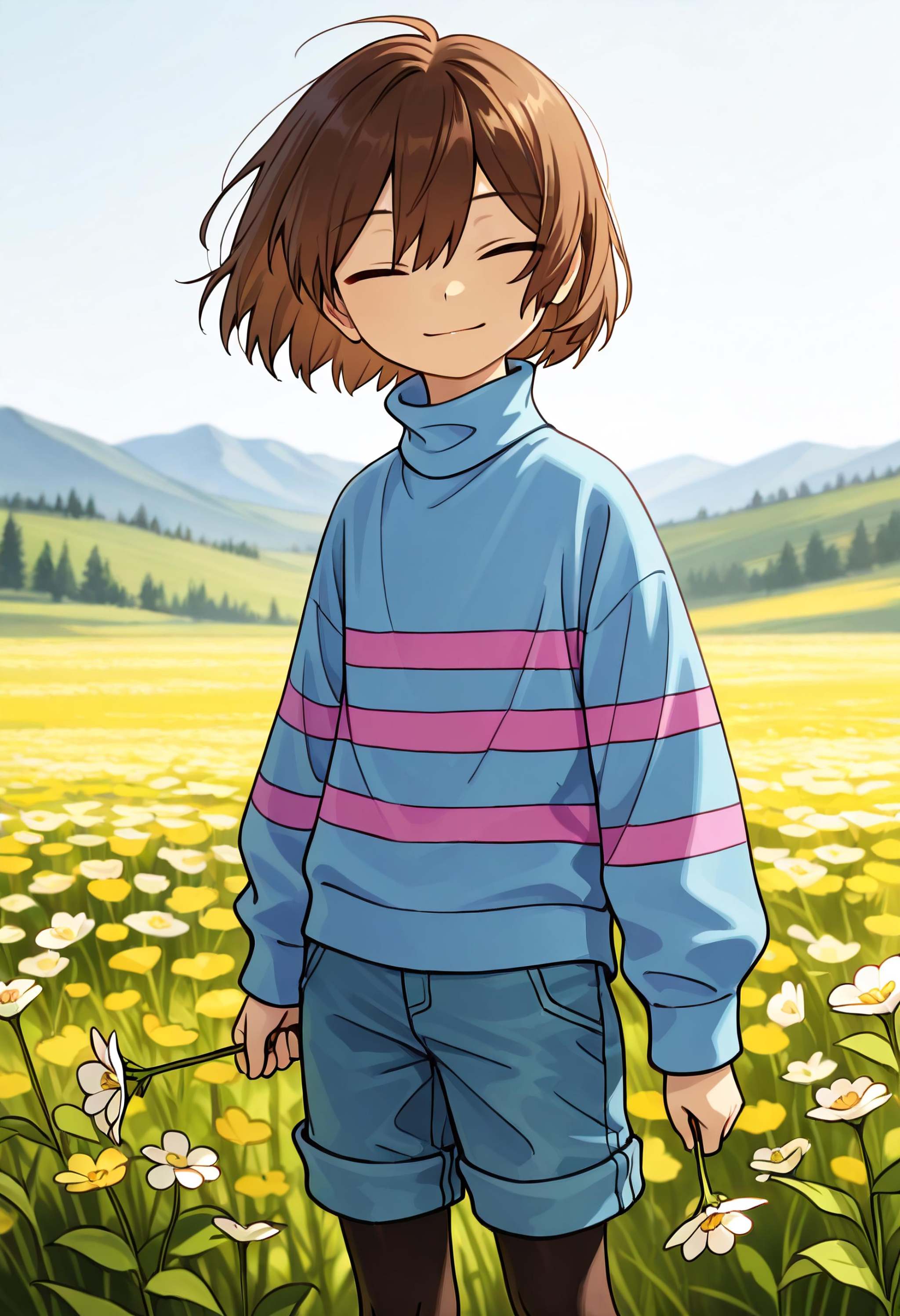 1 girl,  short hair,  purple outfit on Tensor.Art