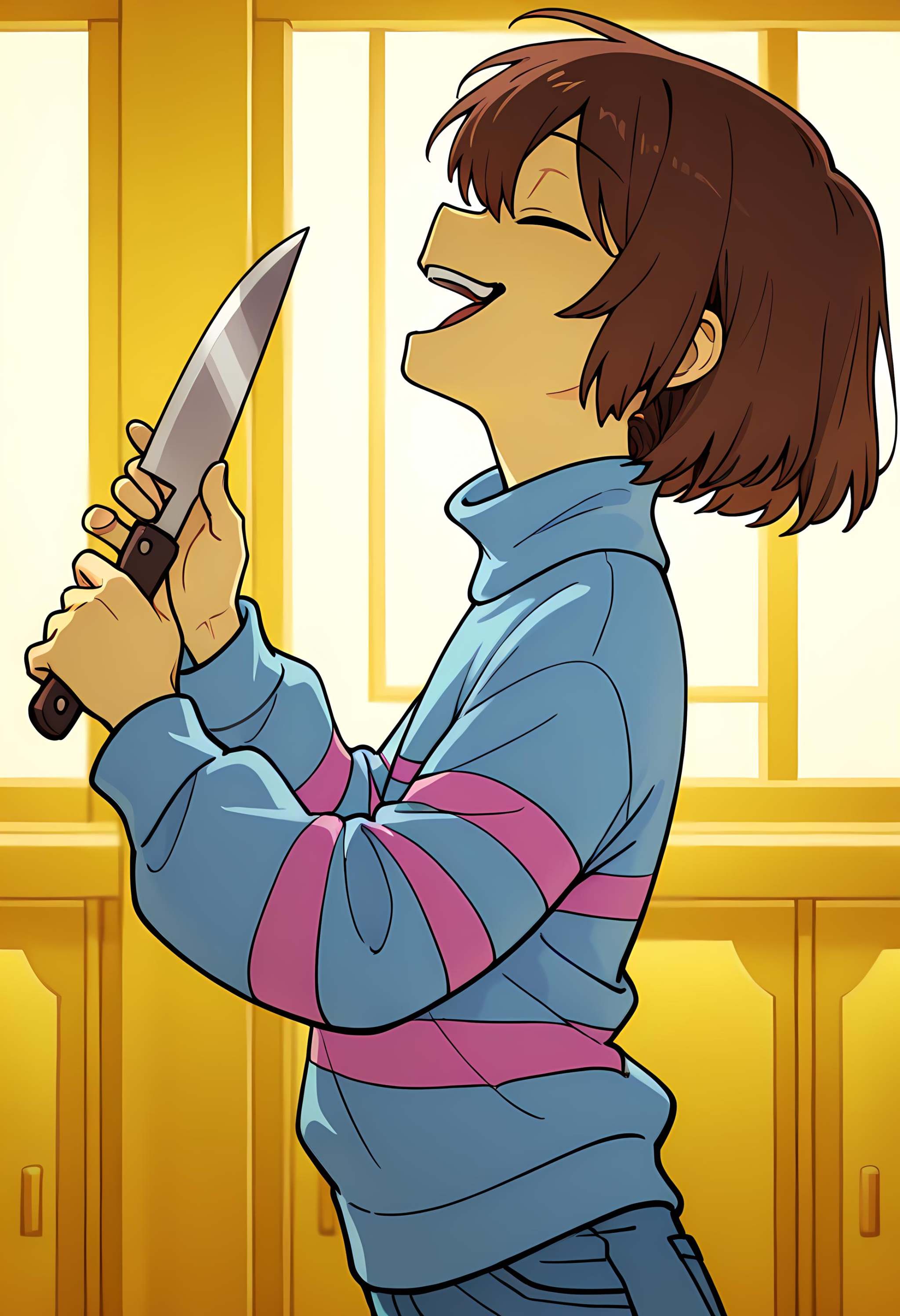 1 girl,  short hair,  purple outfit on Tensor.Art