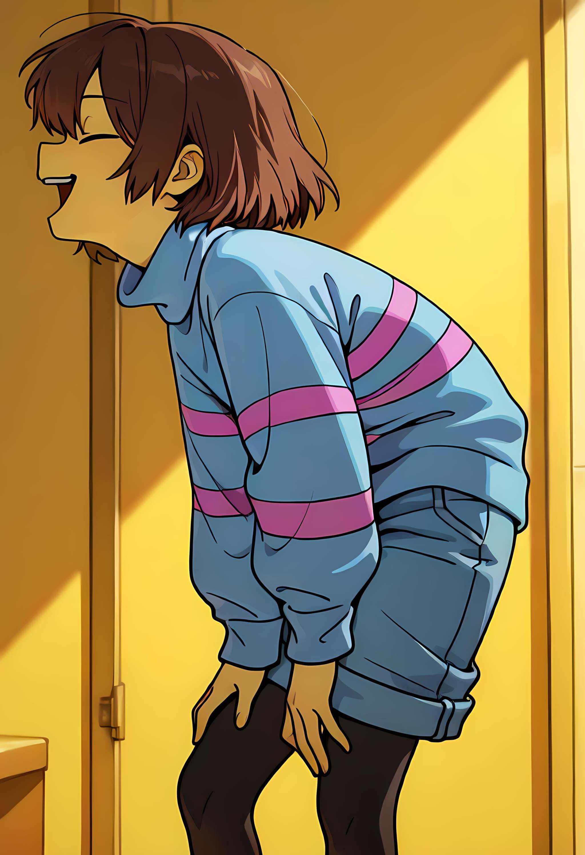 1 girl,  short hair,  purple outfit on Tensor.Art