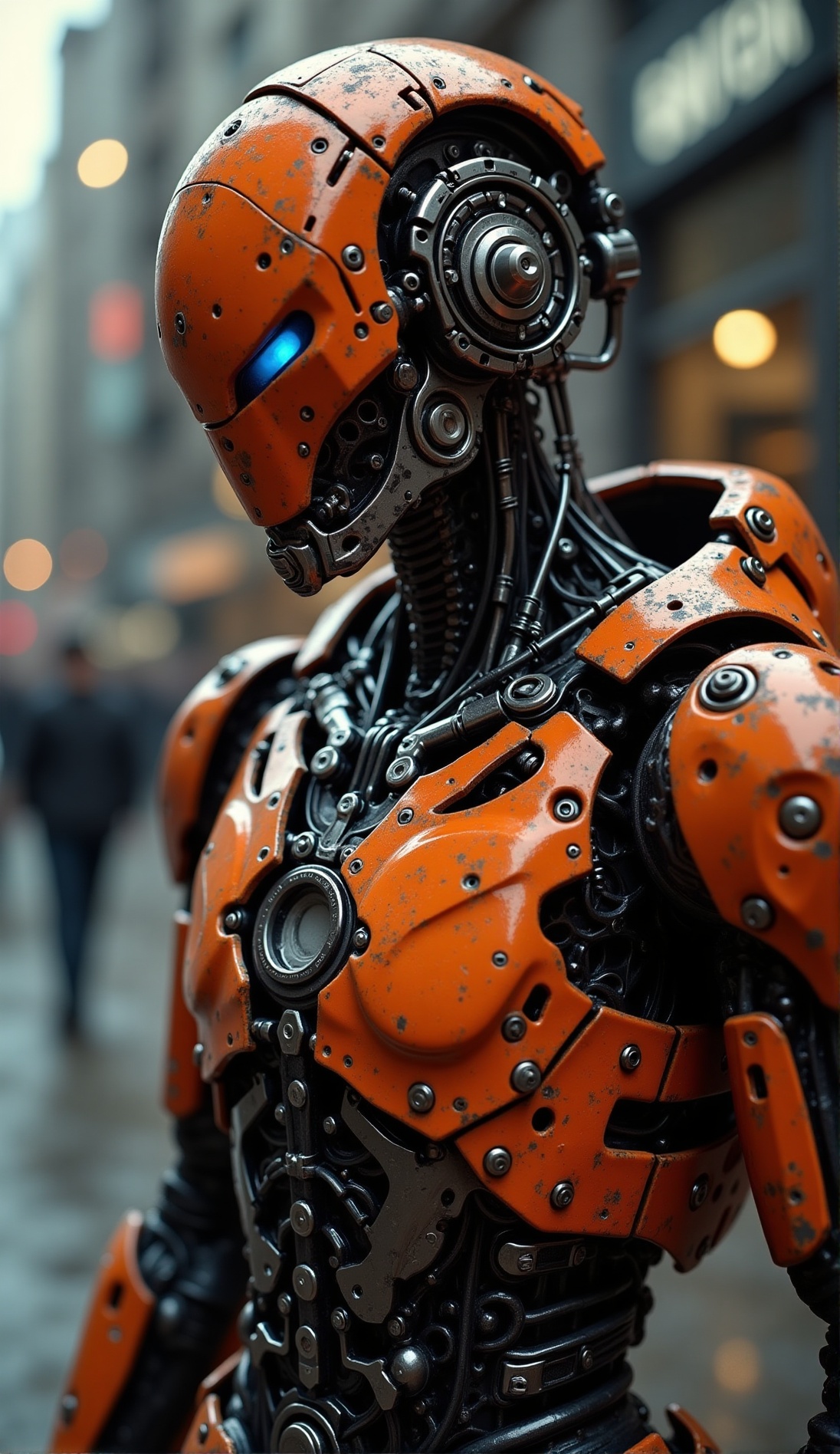 Dark_fantasy,  cyberpunk,  one man on Tensor.Art