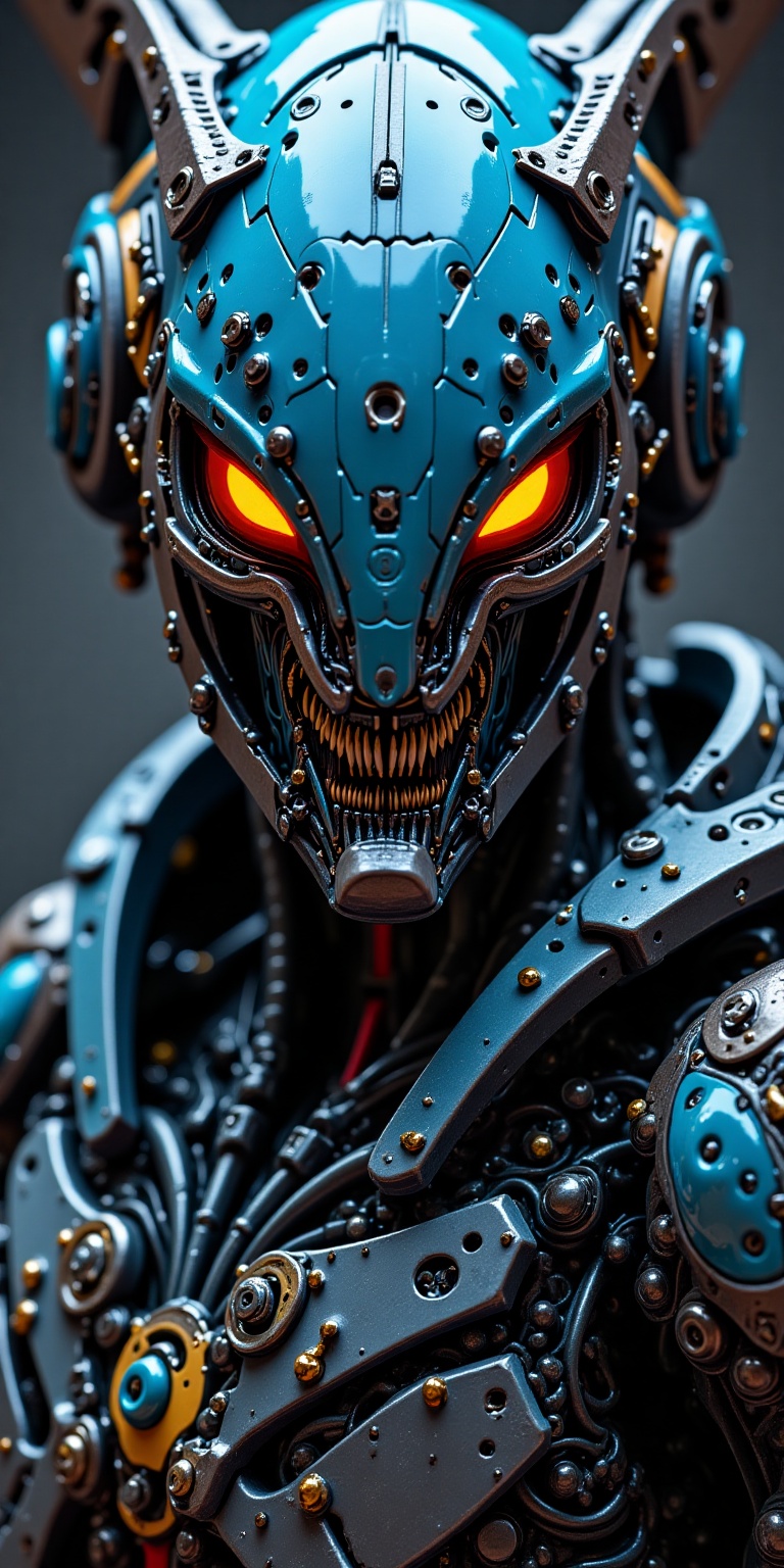 close up,  head and shoulders portrait of an llustration of a and )) warrior,  wearing futuristic polycarbonate armor on T...