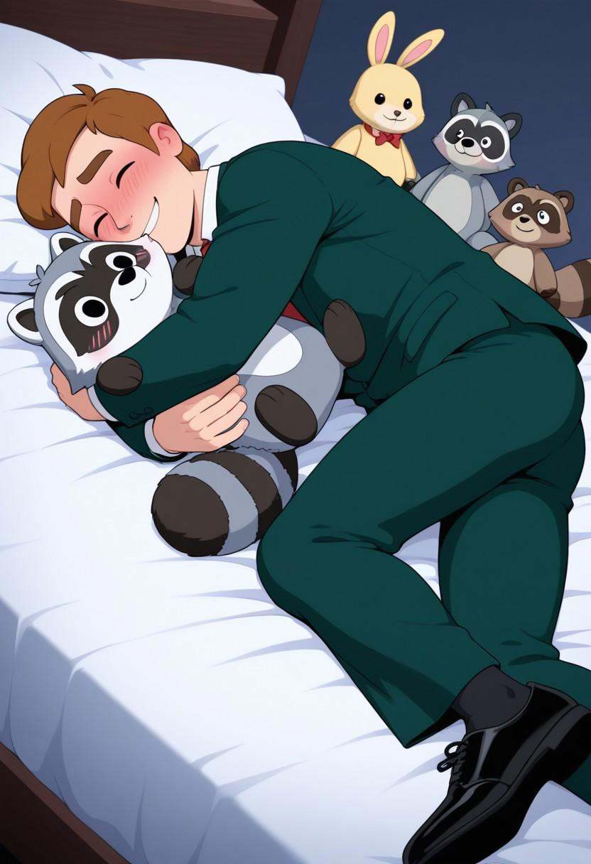 in bed,  laying down,  cuddling on Tensor.Art