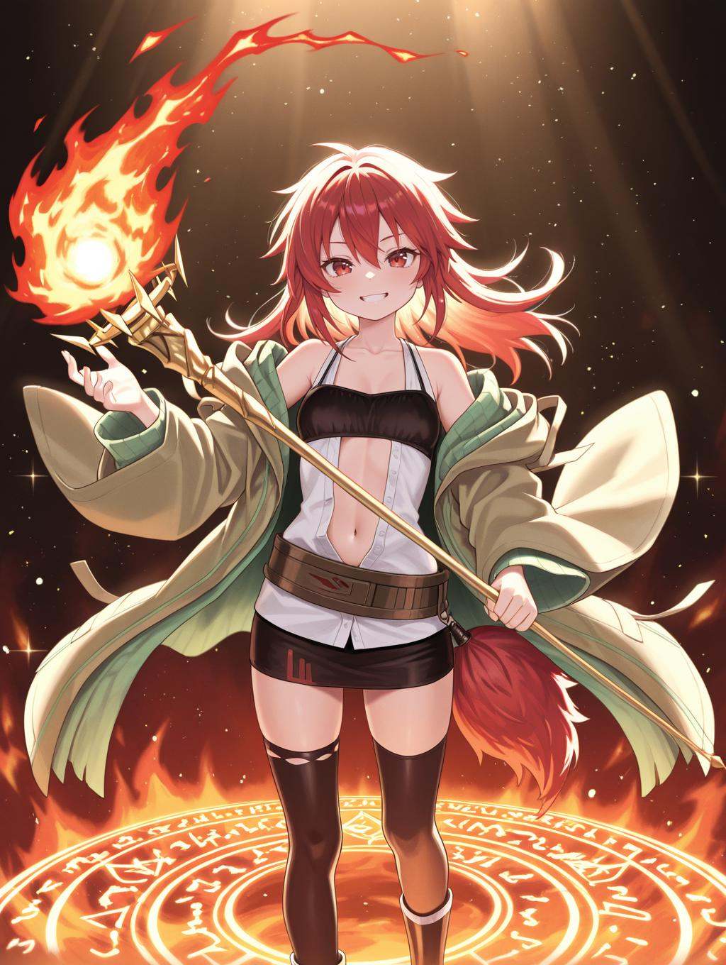 hiita the fire charmer,  1girl,  solo on Tensor.Art