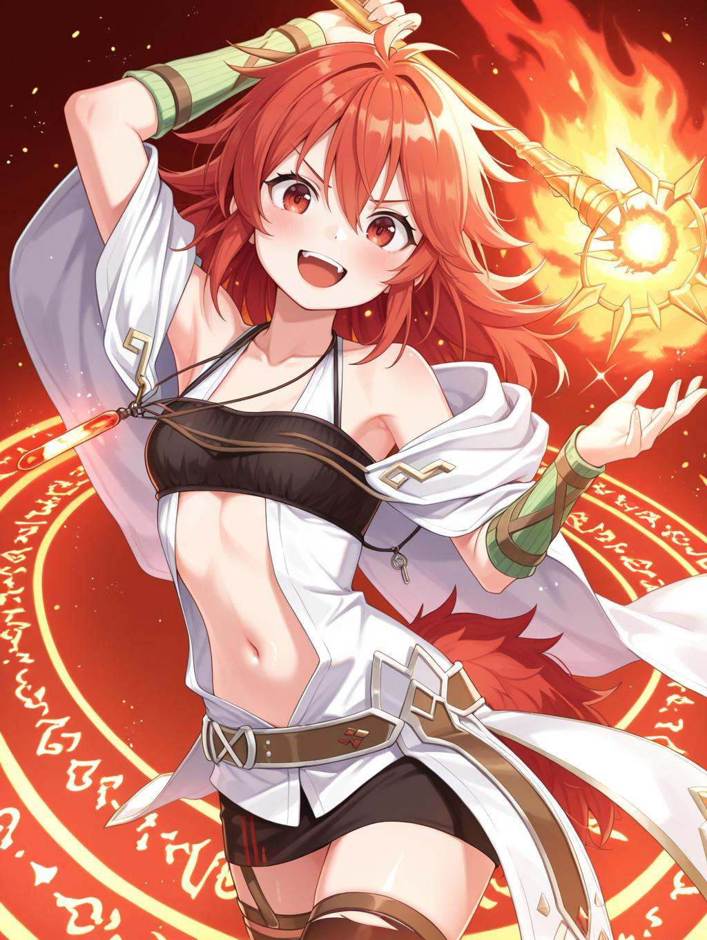 official alternate costume,  hiita the fire charmer,  1girl on Tensor.Art