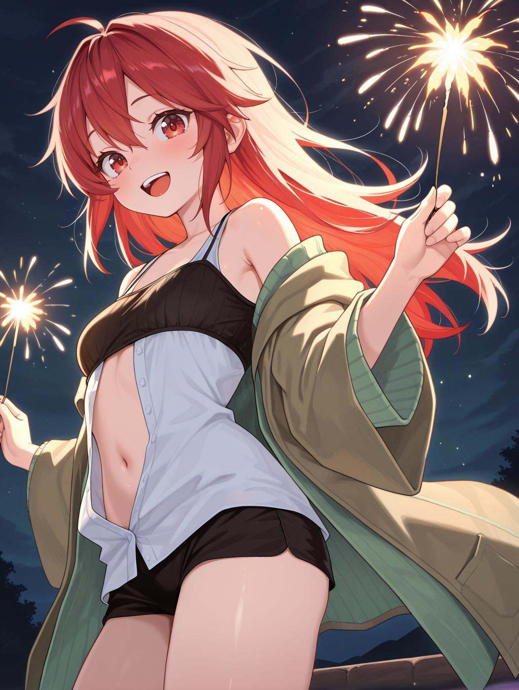 hiita the fire charmer,  1girl,  solo on Tensor.Art