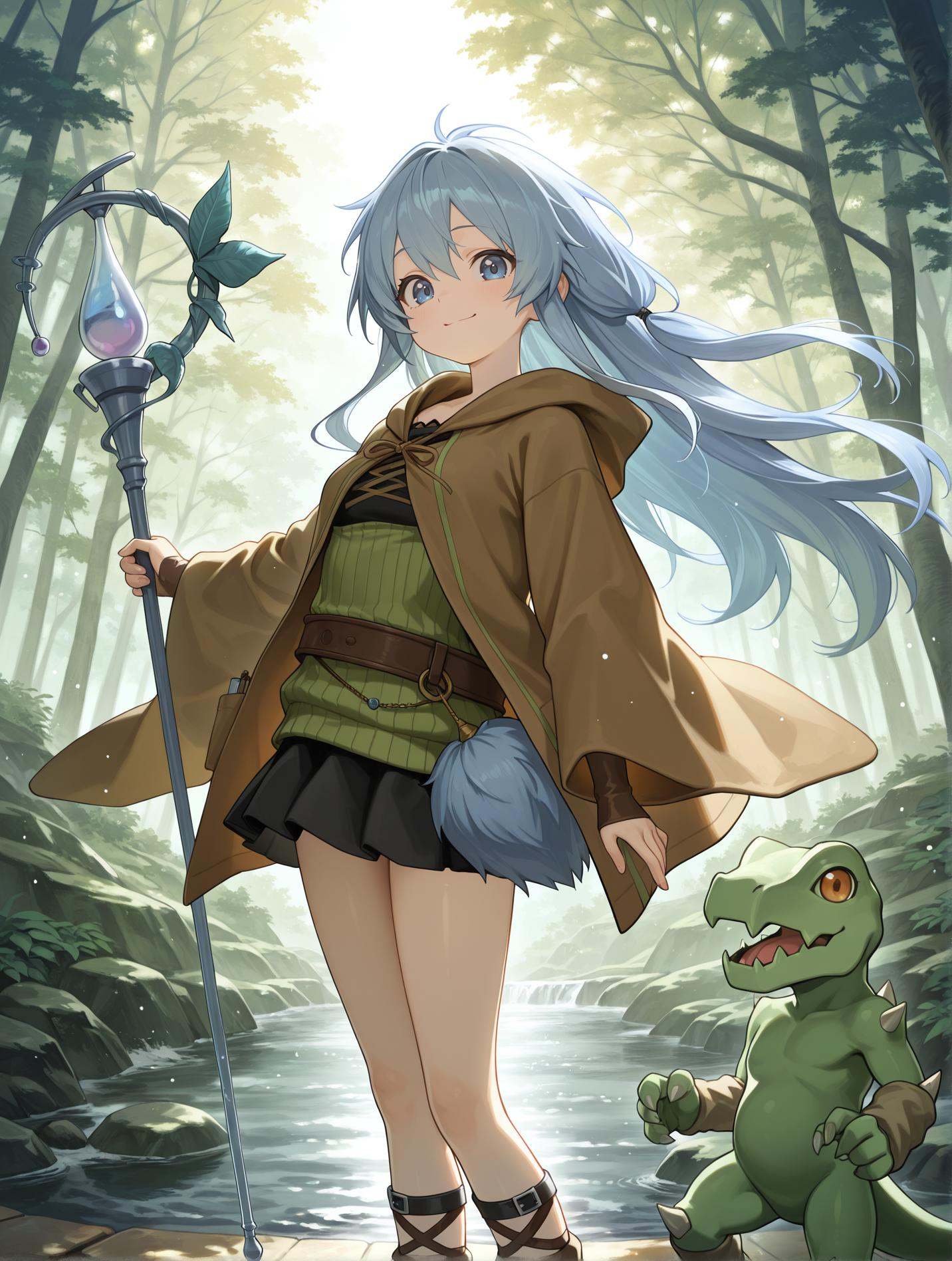 1girl,  1other,  staff on Tensor.Art