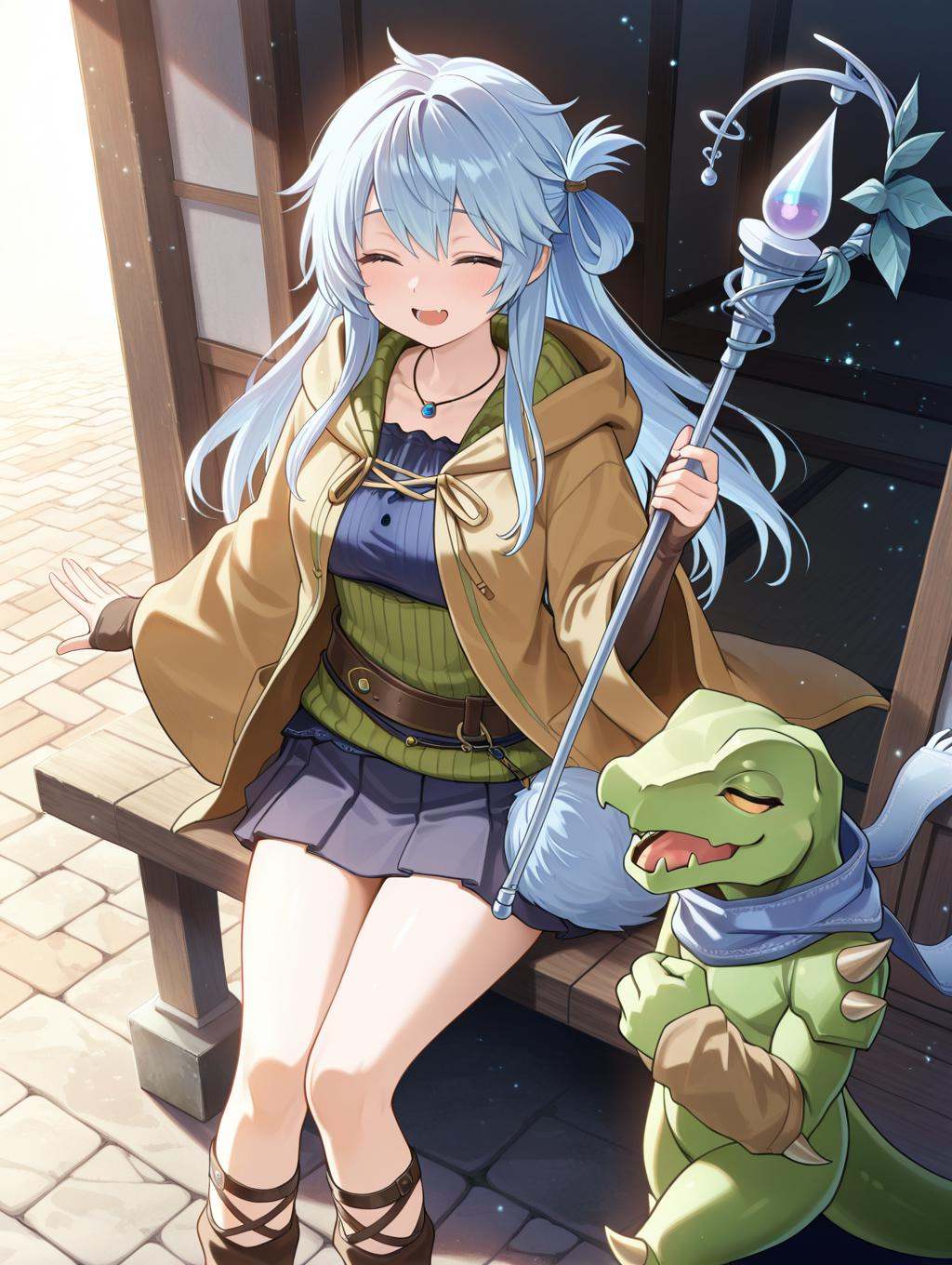alternate costume,  official alternate hairstyle,  hair rings on Tensor.Art