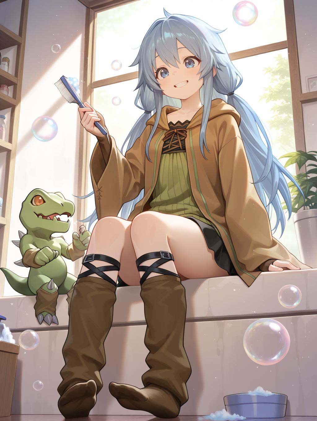 1girl,  1other,  eria the water charmer on Tensor.Art