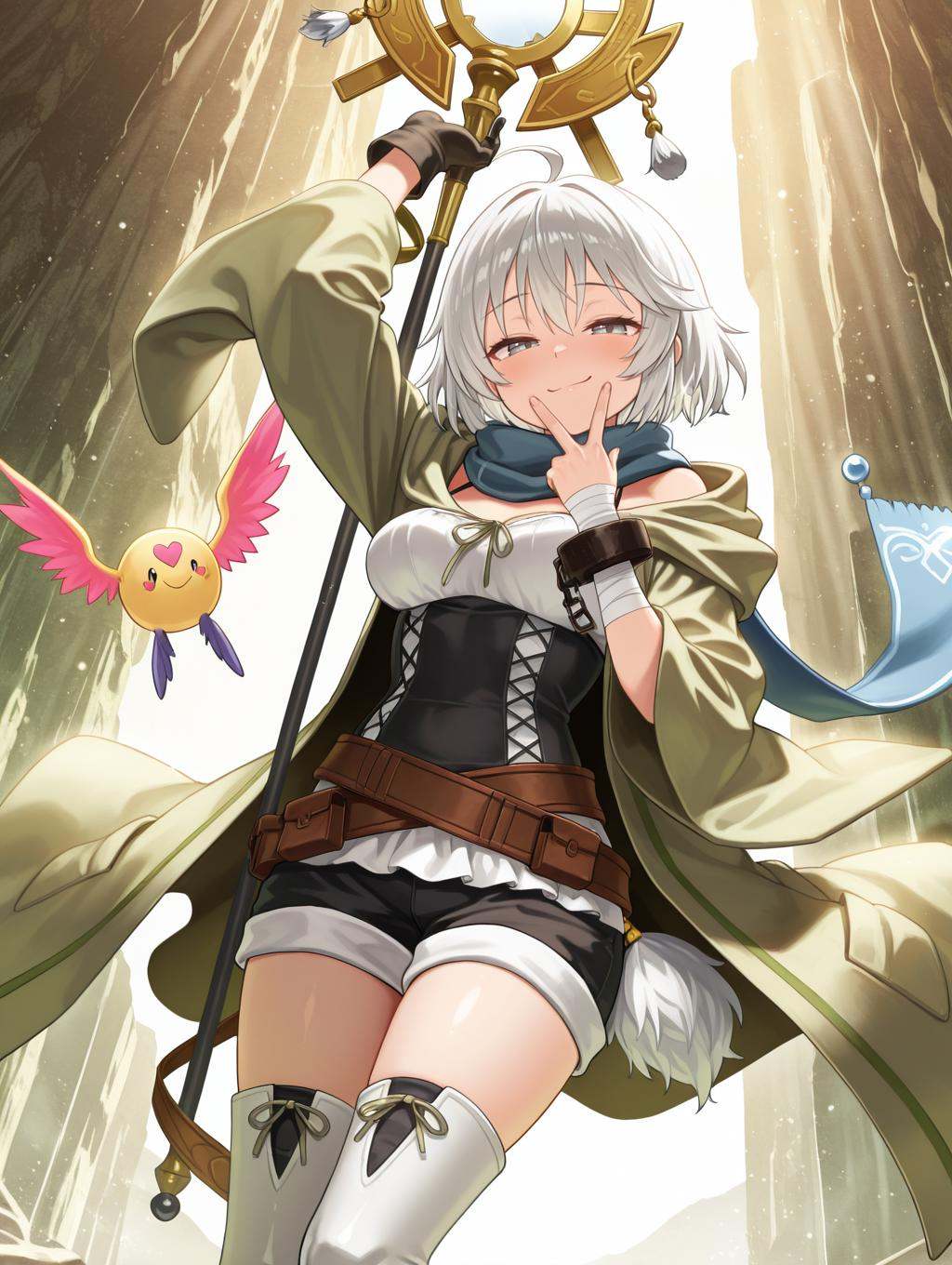 1girl,  staff,  holding staff on Tensor.Art