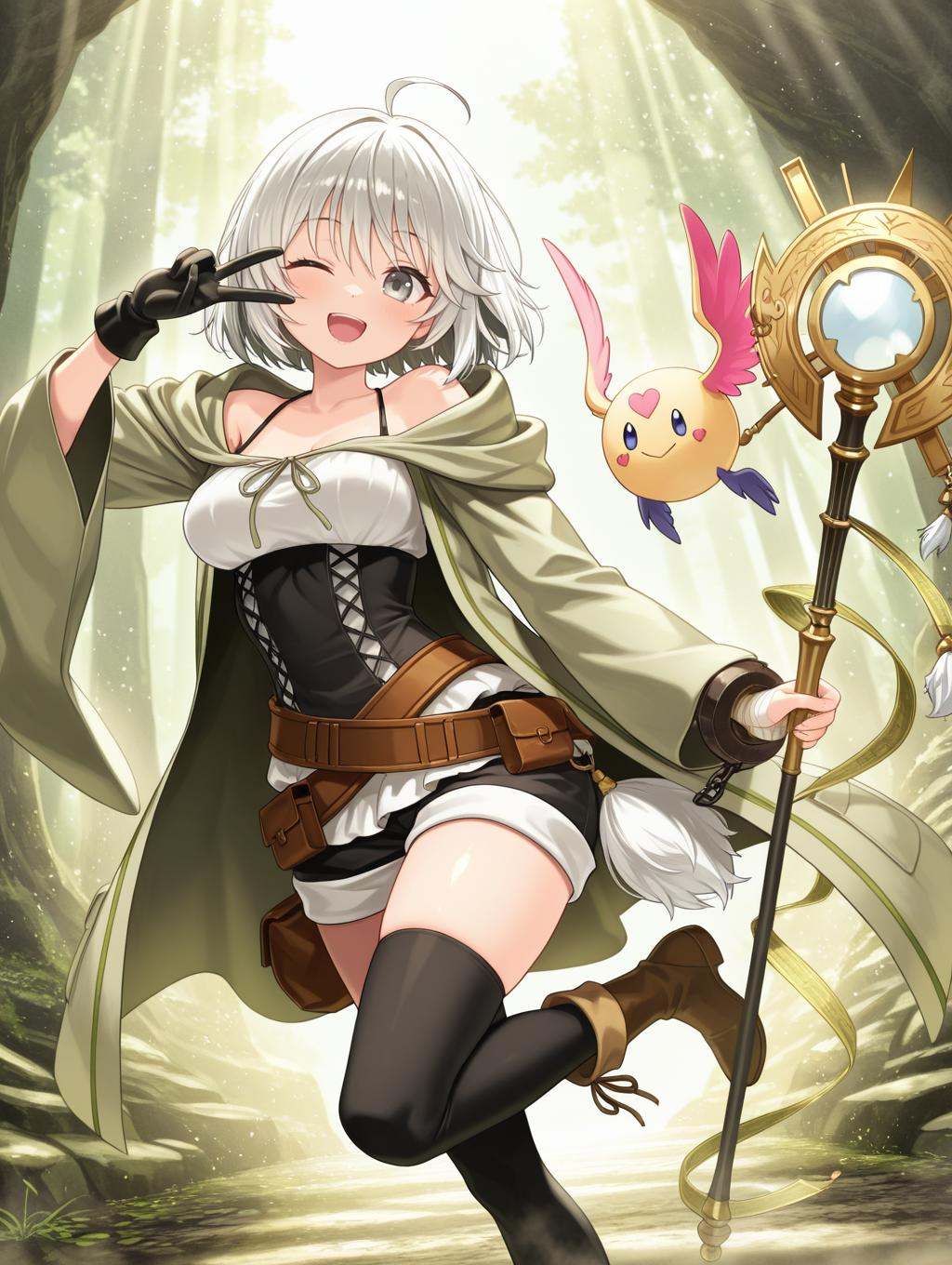 1other,  1girl,  staff on Tensor.Art