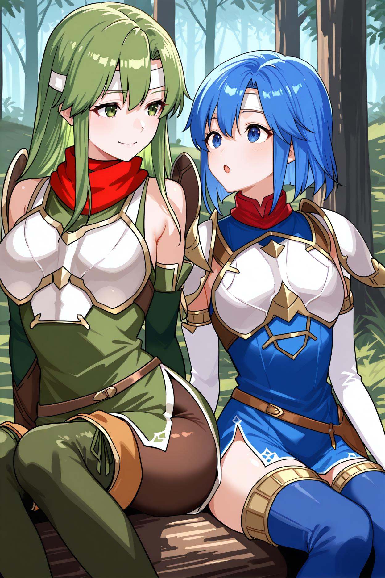 masterpiece,  best quality,  two girls on Tensor.Art
