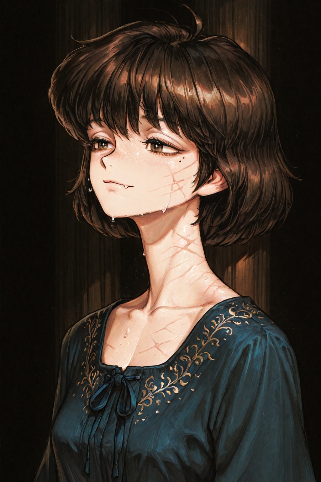 1girl,  ahoge,  three quarter view on Tensor.Art