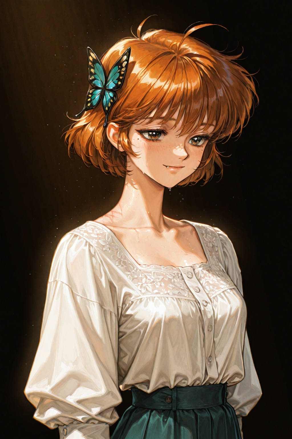1girl,  ahoge,  three quarter view on Tensor.Art