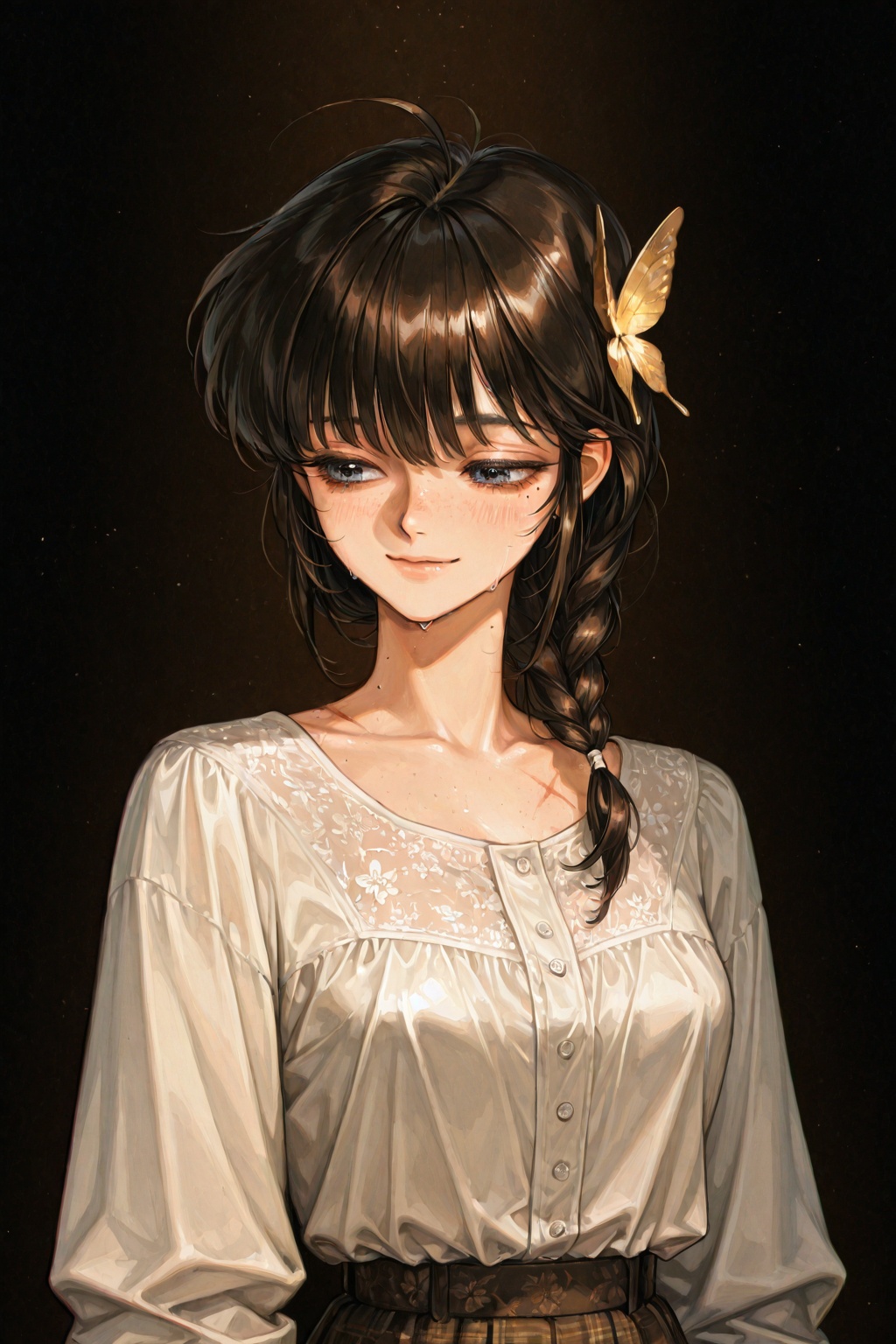 1girl,  ahoge,  three quarter view on Tensor.Art