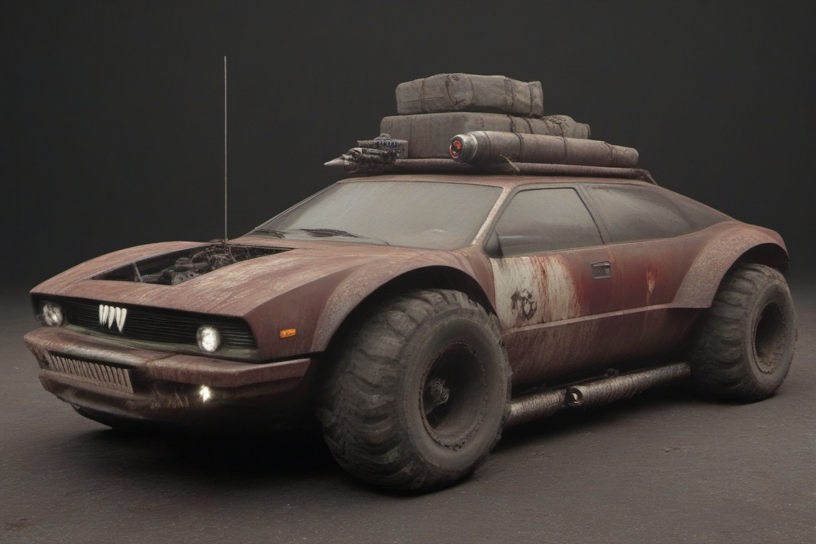 vampire car,  black and blood color,  fangs on the bumper on Tensor.Art