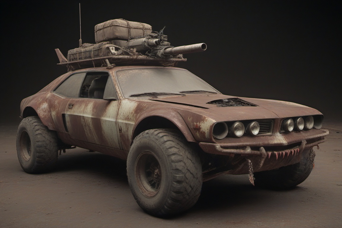 vampire car,  black and blood color,  fangs on the bumper on Tensor.Art