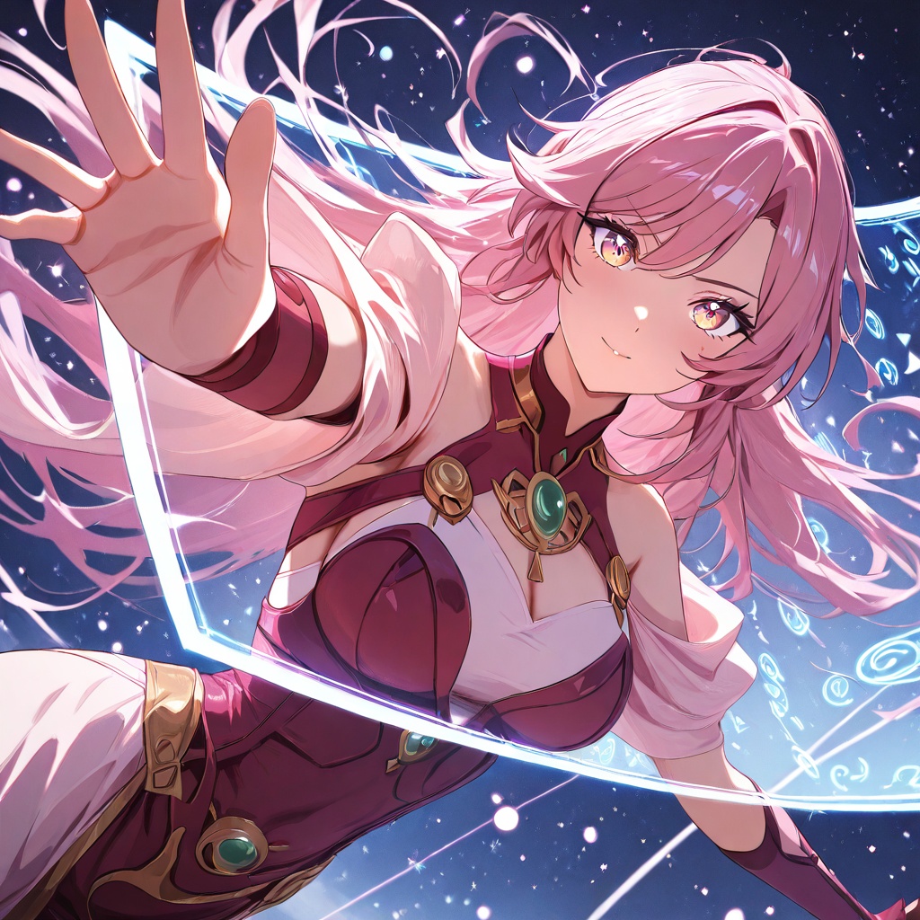 Mysterious anime sorcerer,  captured mid-spell,  hands stretched outward forming glowing circles of runes on Tensor.Art