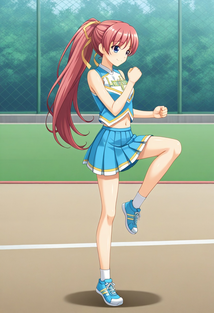 ragingdemonflip,  clenched hands,  knee up on Tensor.Art